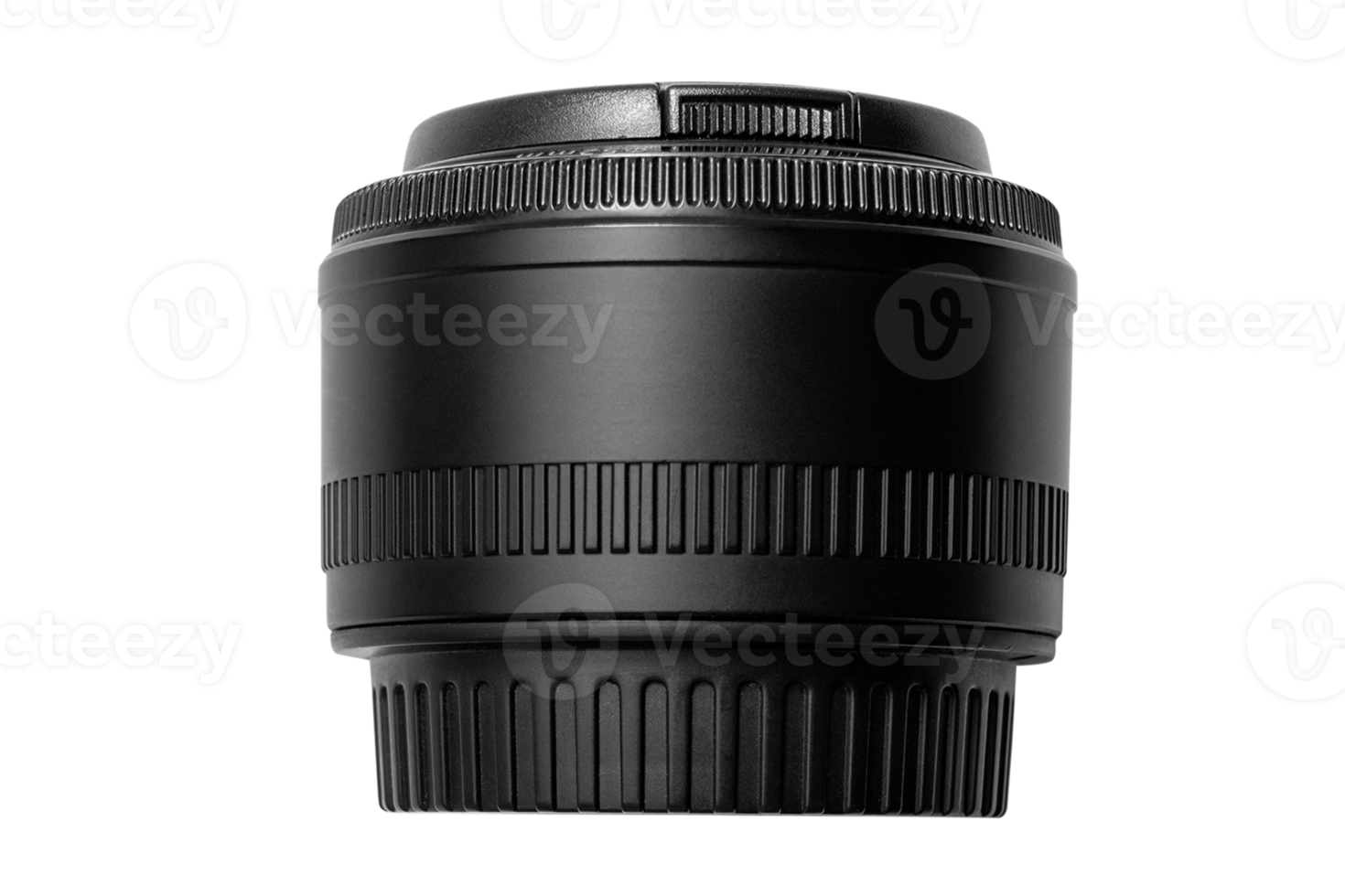 Black camera lens isolated on a transparent background png