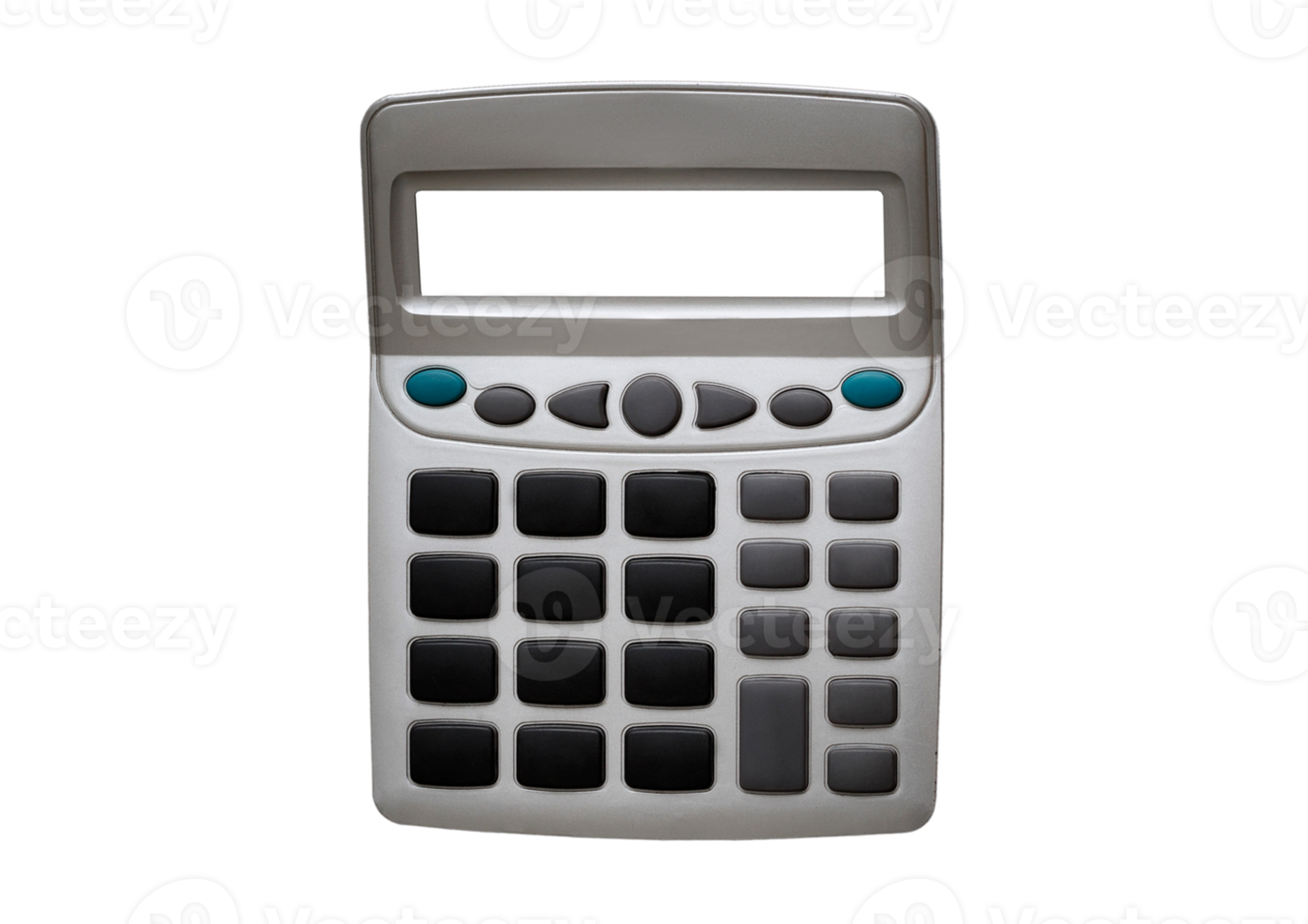 Gray calculator isolated on a transparent background png