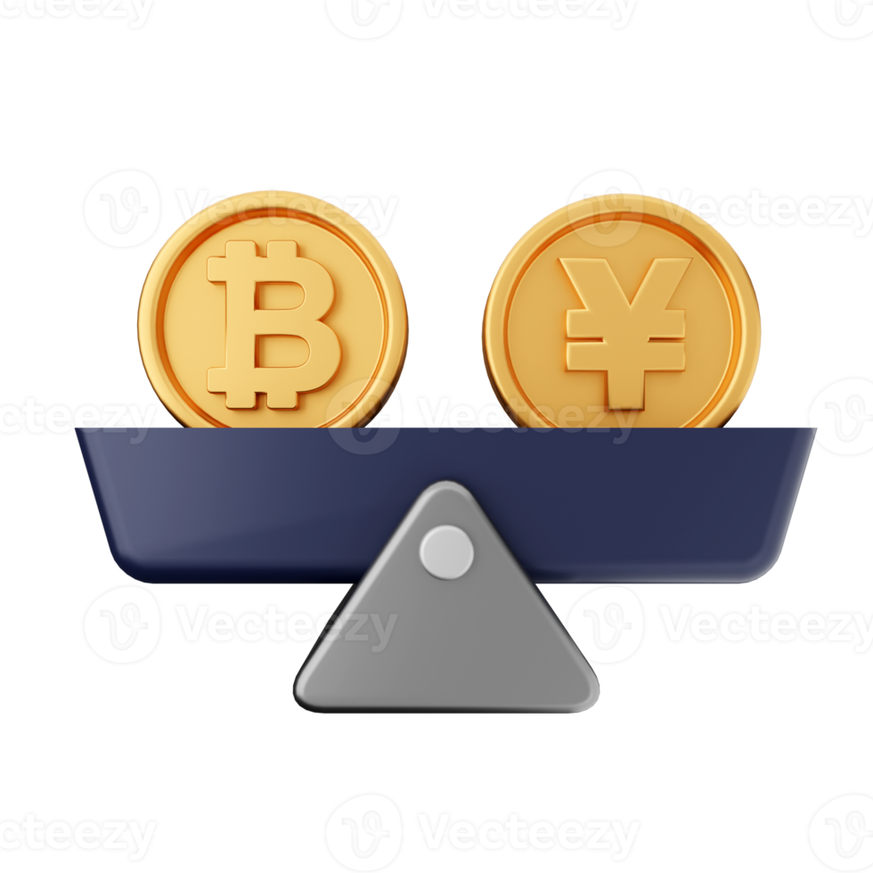 3d bitcoin criptomoneda icono ilustración png