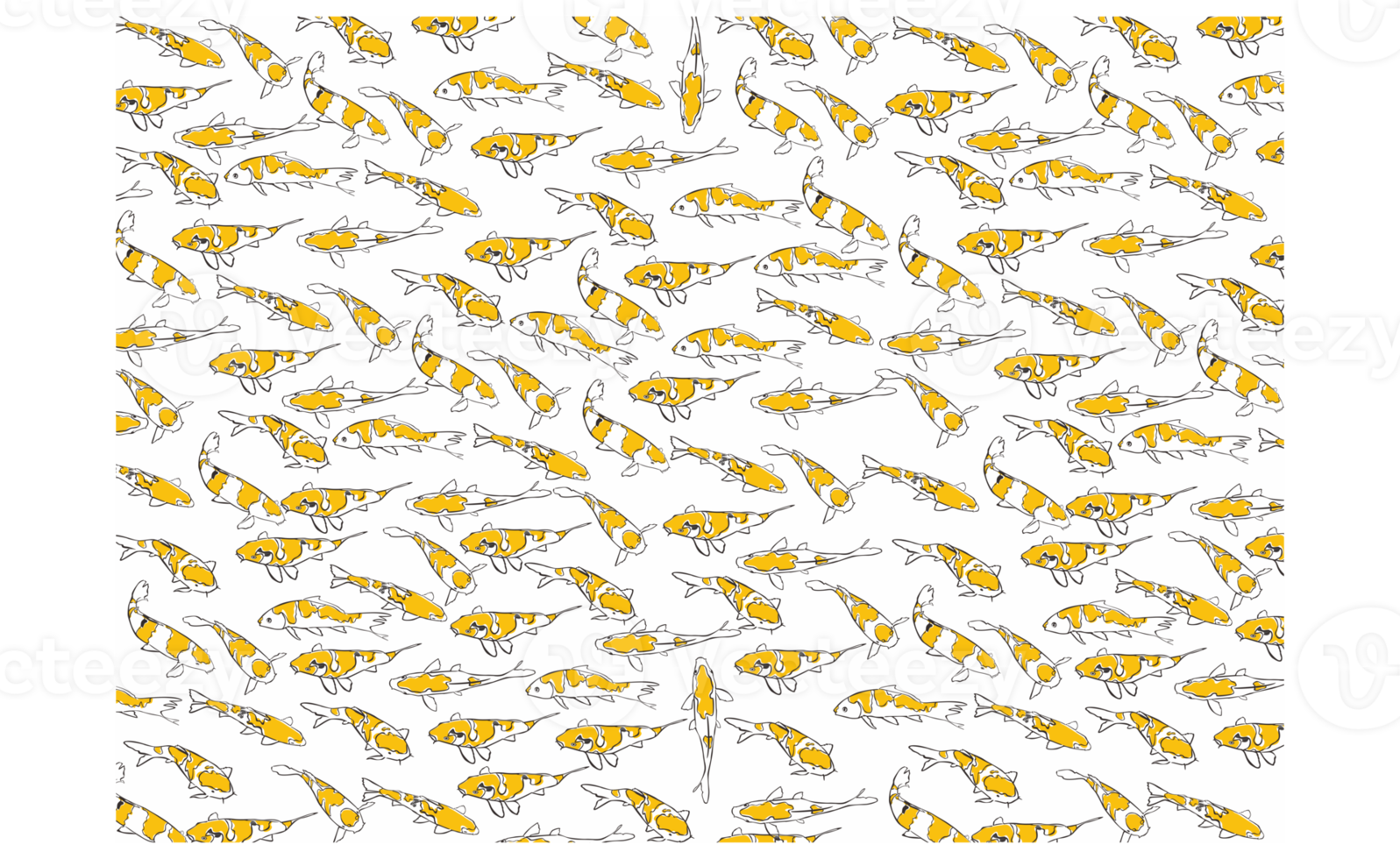 Koi Fish Pattern Background Design png