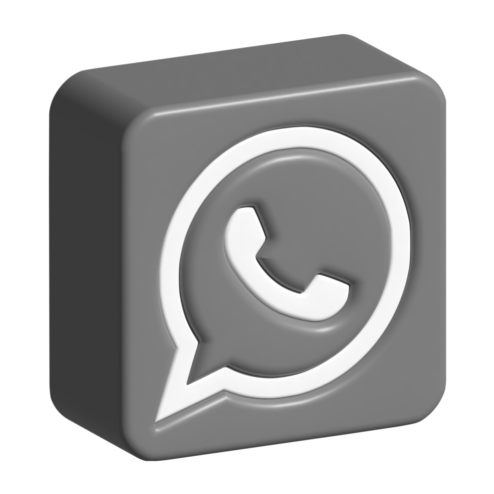 3d ícone logotipo do Whatsapp png