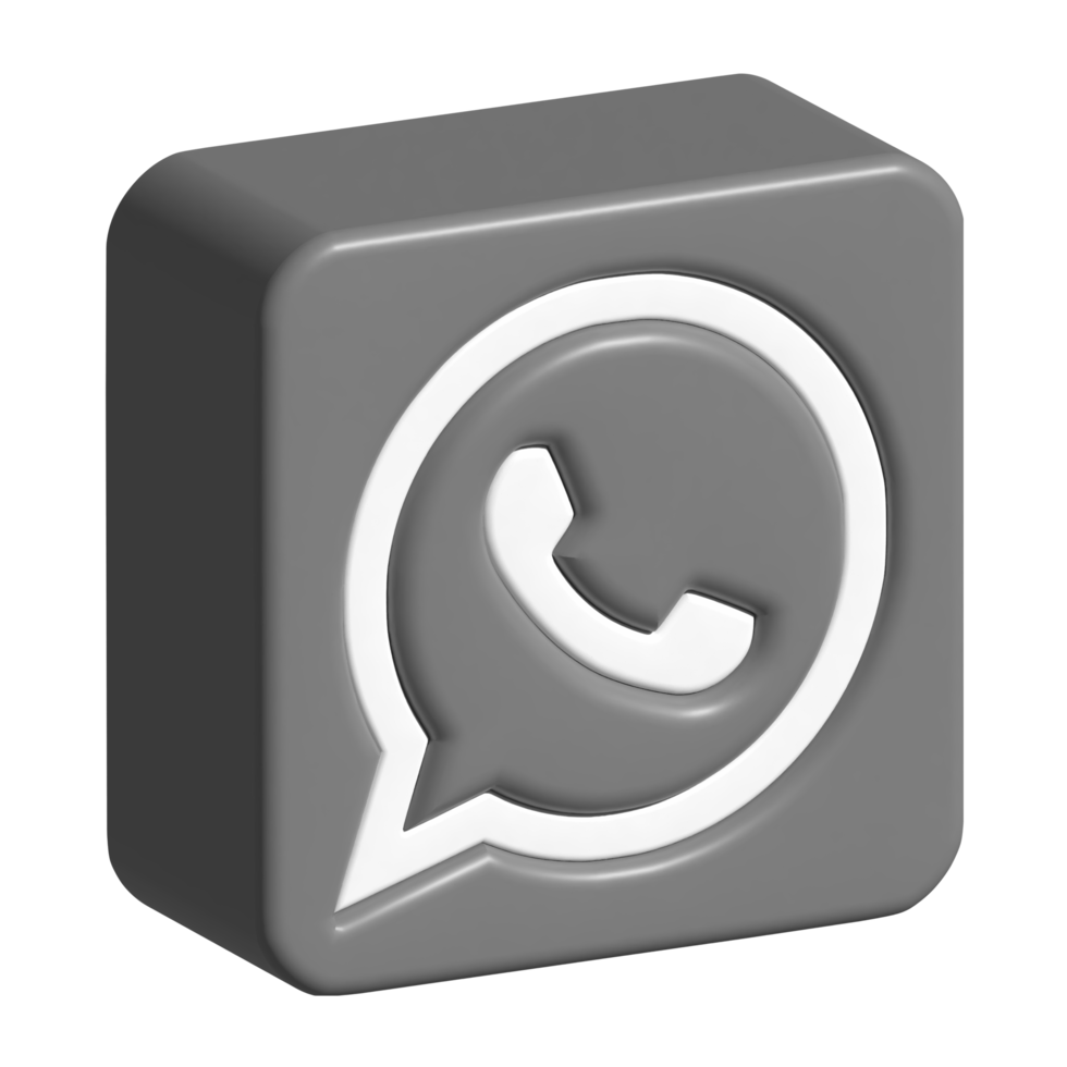 3d icon logo of whatsapp png