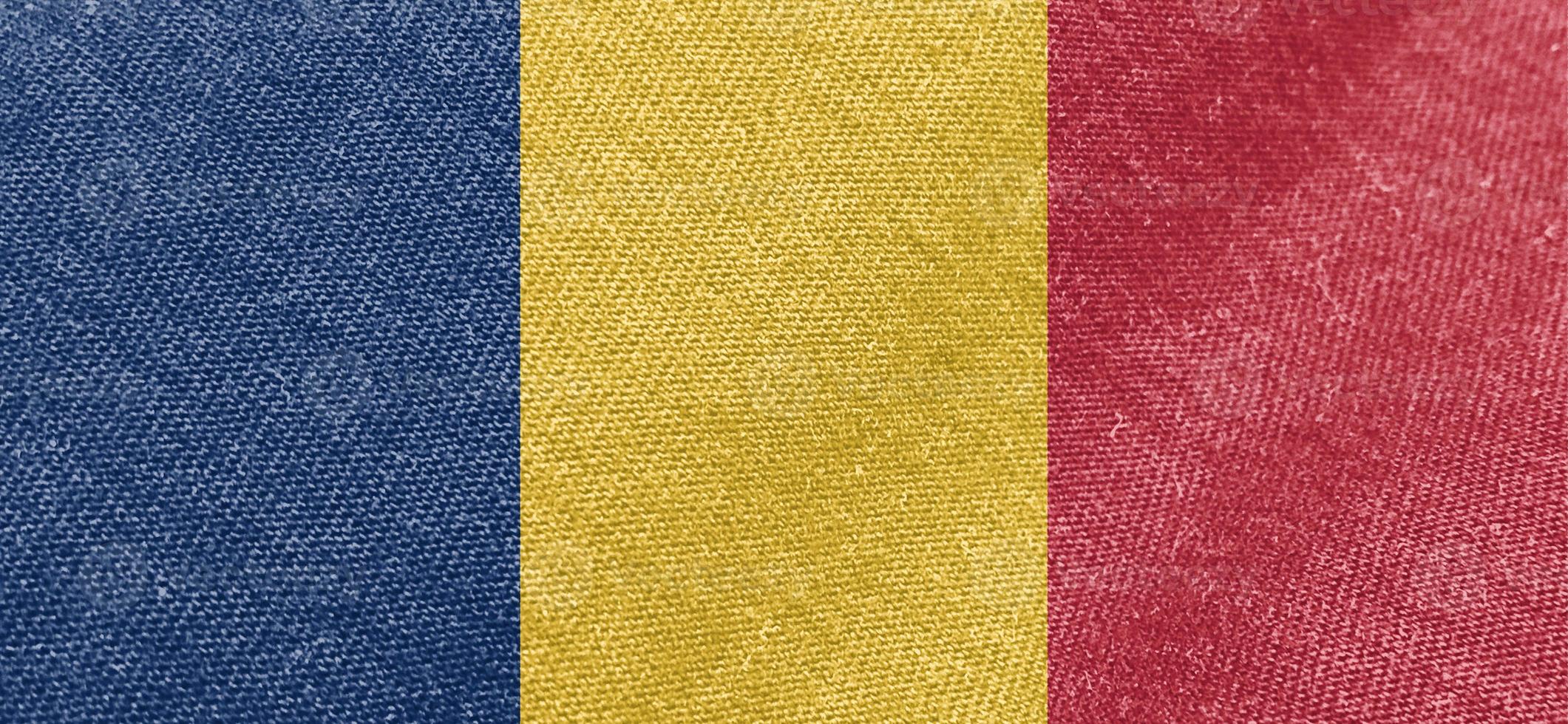 Chad fabric flag cotton material wide flags wallpaper colored fabric Tchad flag background photo