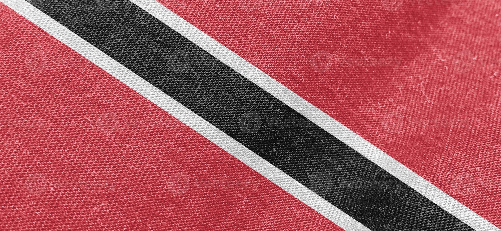 Trinidad and Tobago fabric flag cotton material wide wallpaper colored fabric Trinidad and Tobago flags background photo