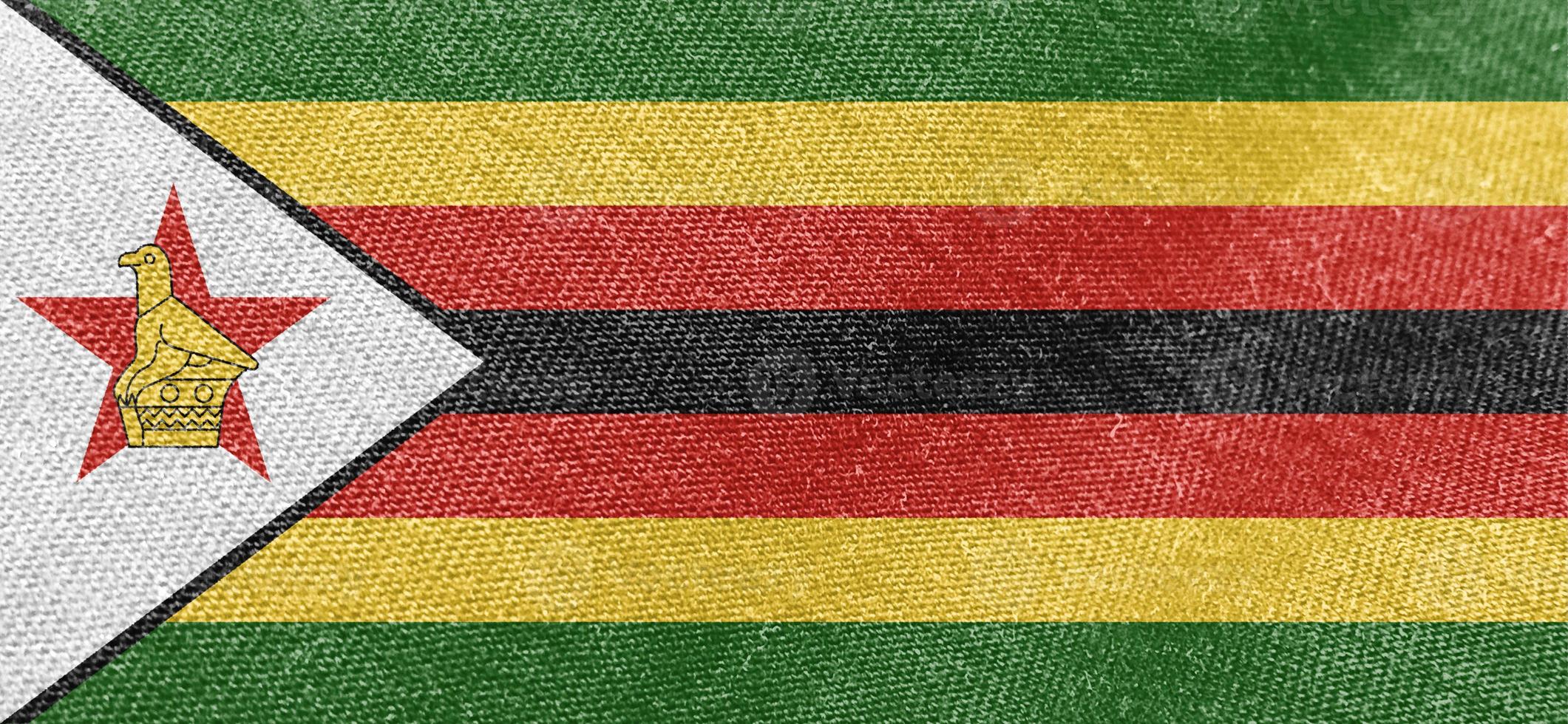 Zimbabwe fabric flag cotton material wide flags wallpaper-colored fabric Zimbabwe flag background photo