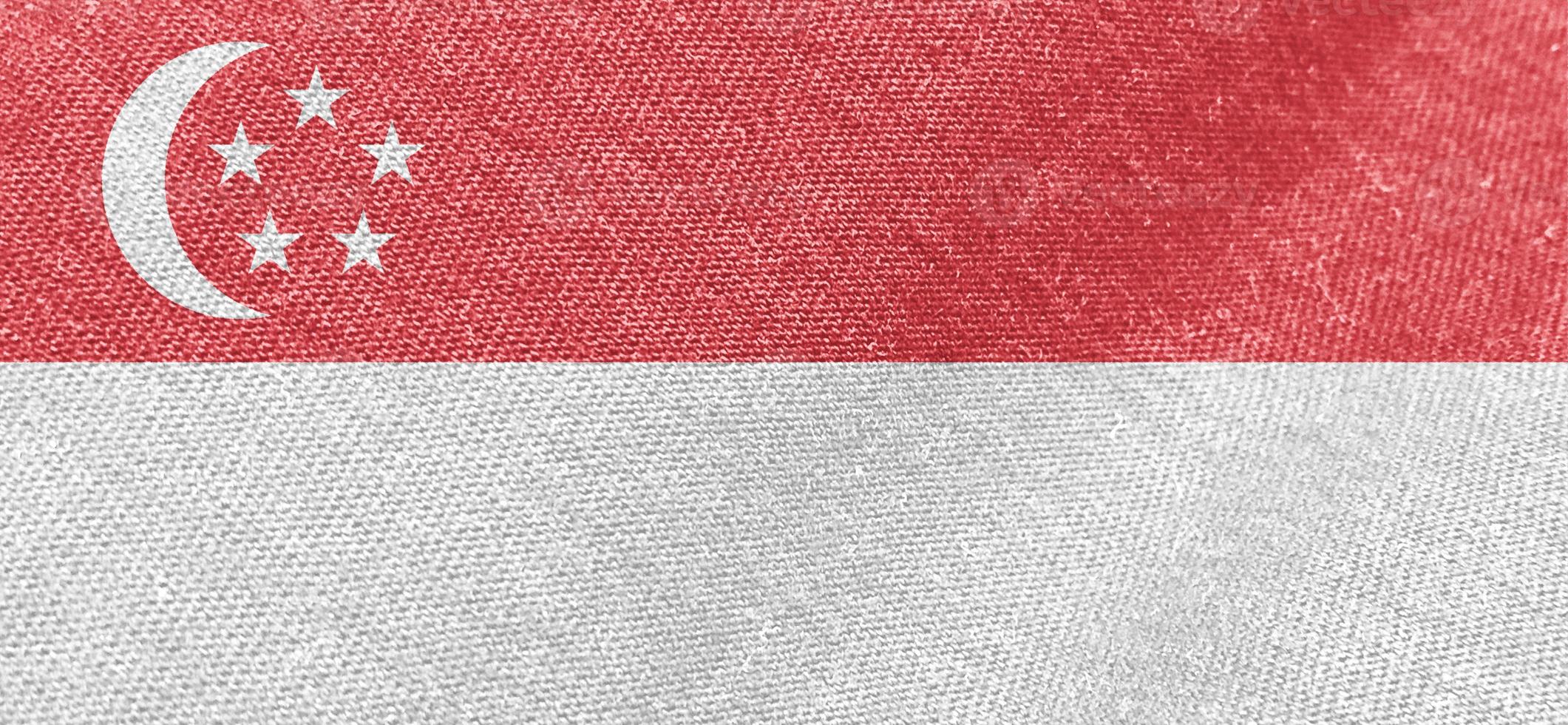 Singapore fabric flag cotton material wide flags wallpaper colored fabric Singapore flag background photo