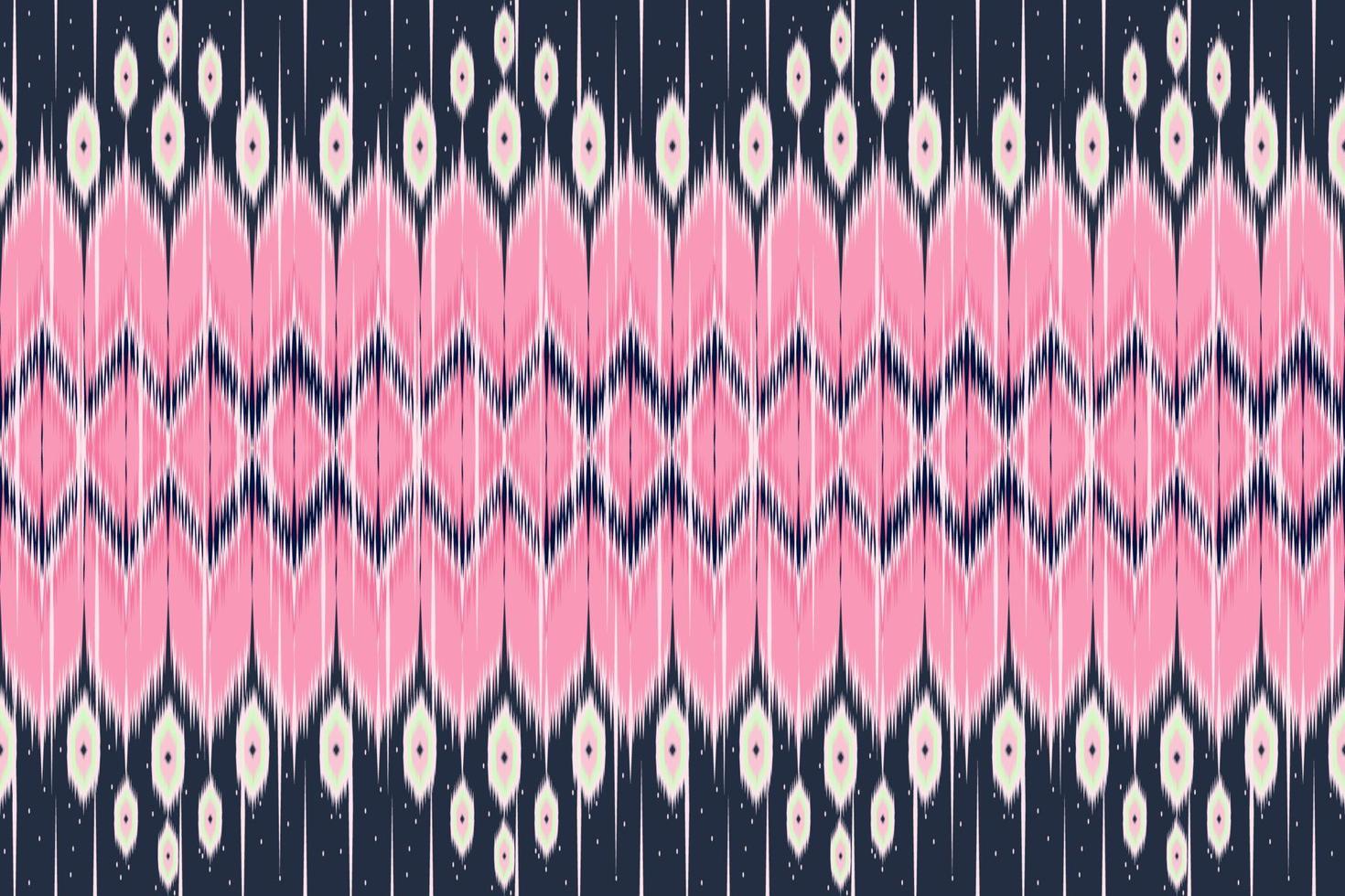 Ethnic fabric pattern Designed from geometric shapes Ethnic Asian style fabric pattern Used for home decoration, carpet work, indoor and outdoor use. vector
