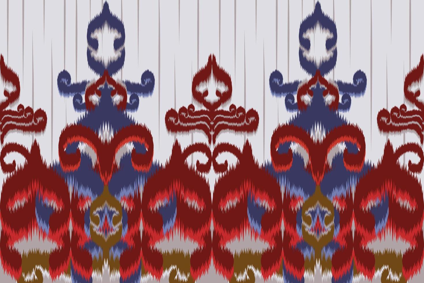 Ethnic fabric pattern Designed from geometric shapes Ethnic Asian style fabric pattern Used for home decoration, carpet work, indoor and outdoor use. vector