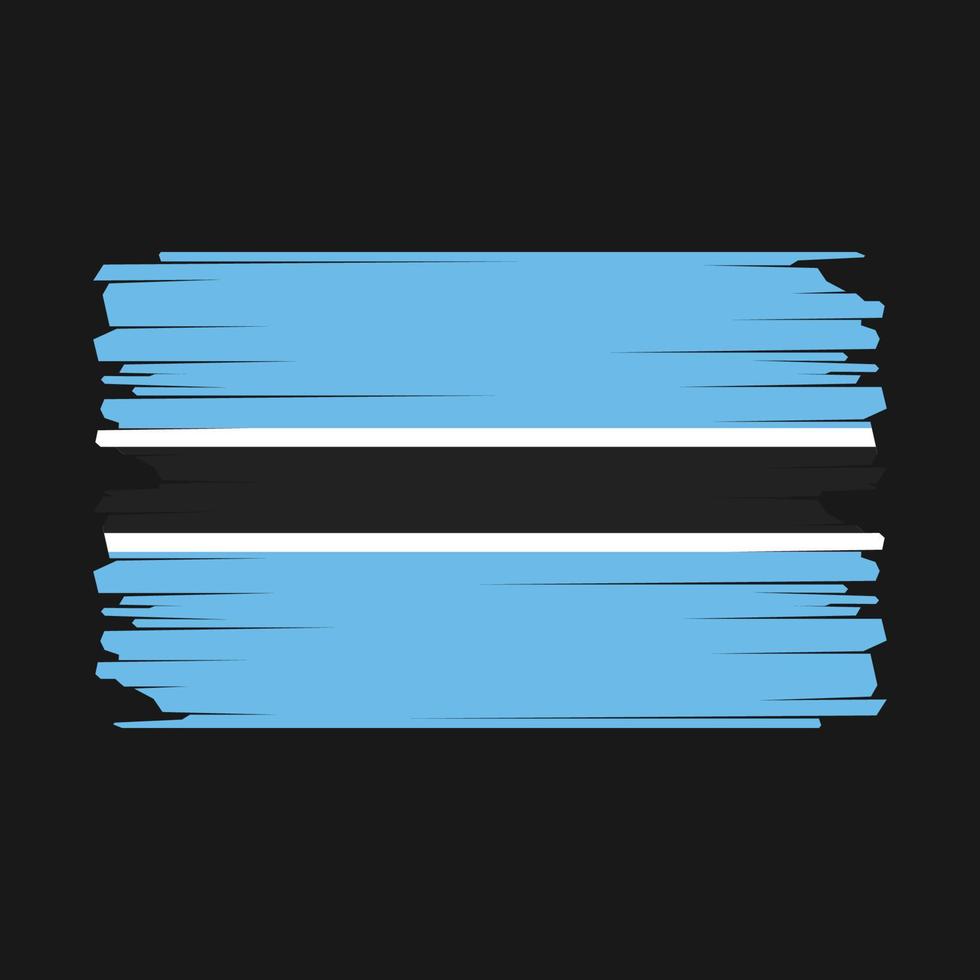 Botswana Flag Illustration vector