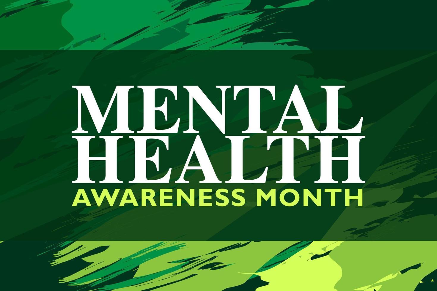 Mental Health Awareness Month in May. Annual campaign in United States. Raising awareness of mental health. vector