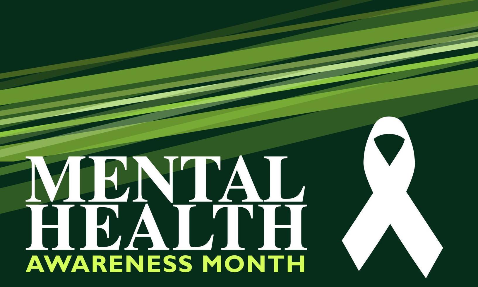 Mental Health Awareness Month in May. Annual campaign in United States. Raising awareness of mental health. vector