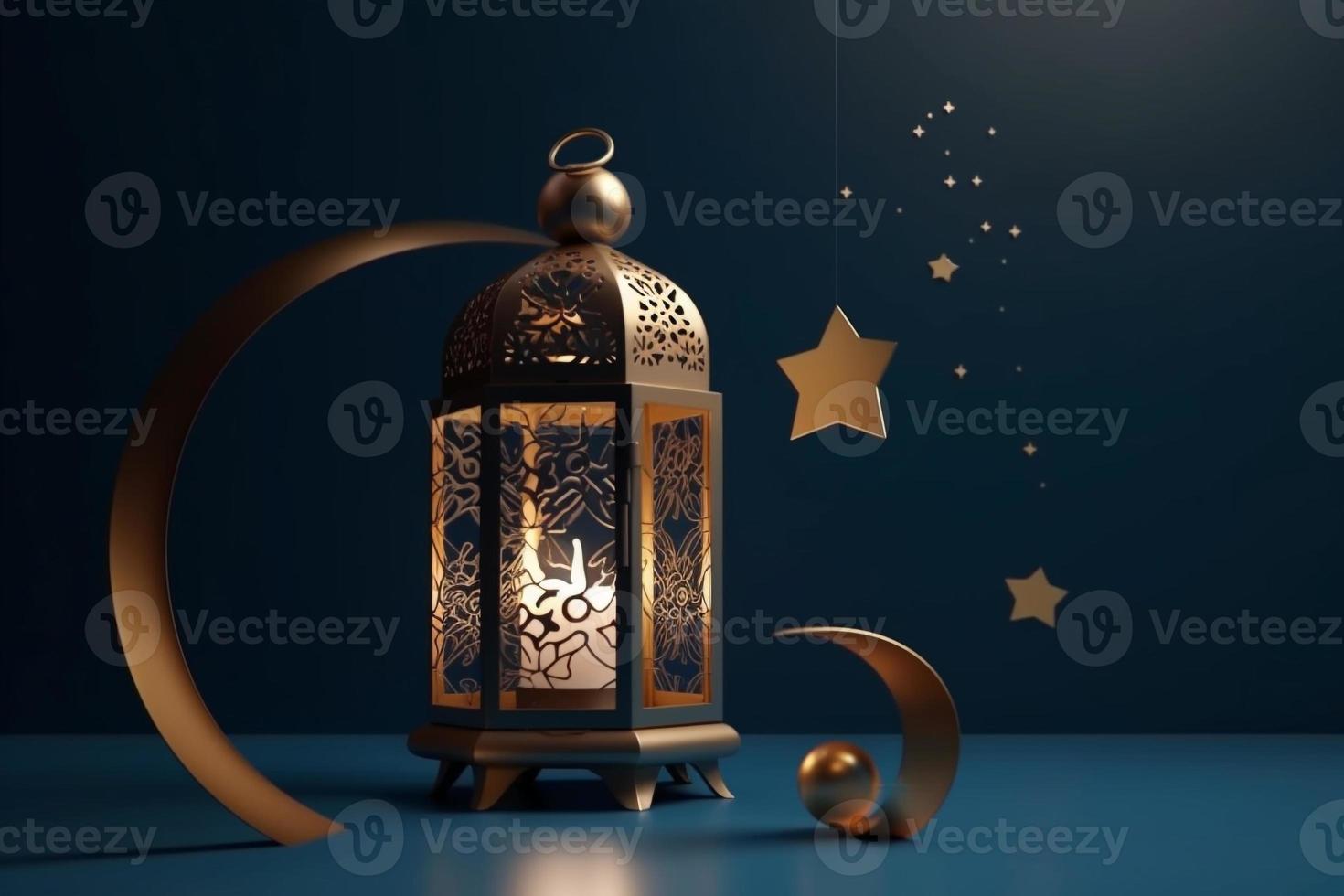 arabic islamic background ramadan kareem, eid mubarak AI photo