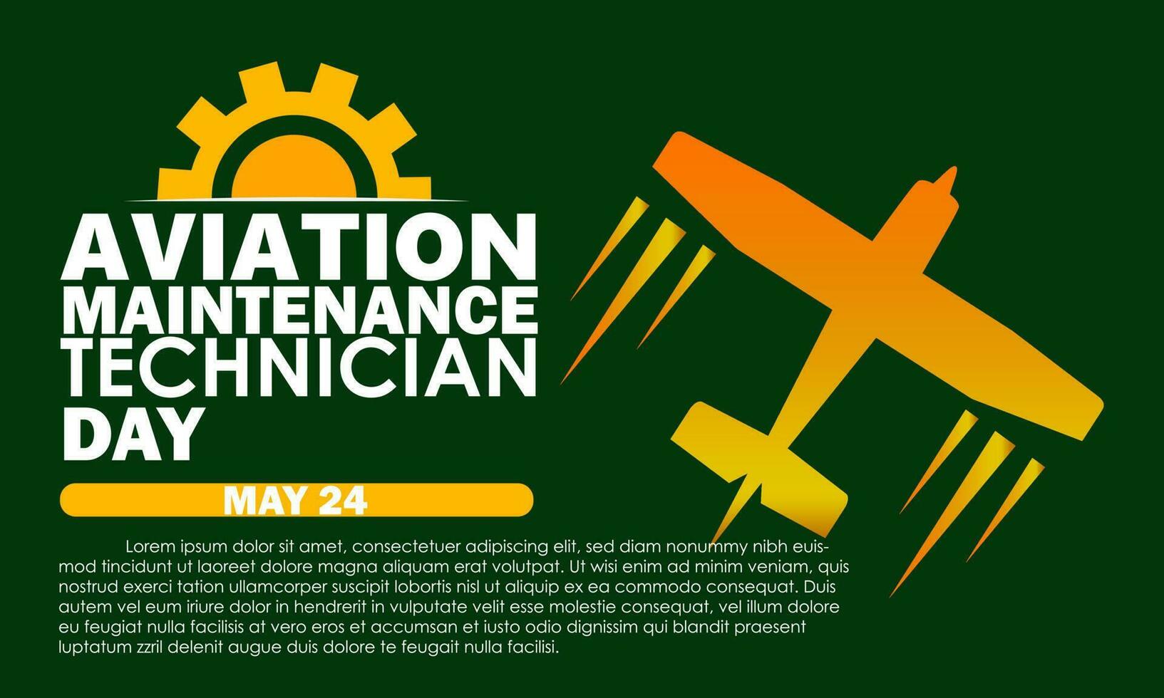 BAviation Maintenance Technician Day. May 24. Holiday concept. Template for background, banner, card, poster vector