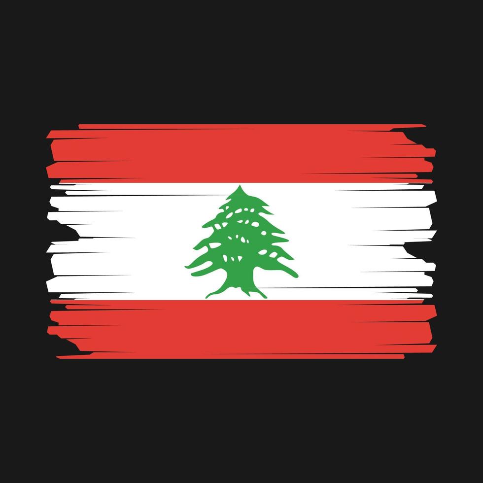 Líbano bandera ilustración vector