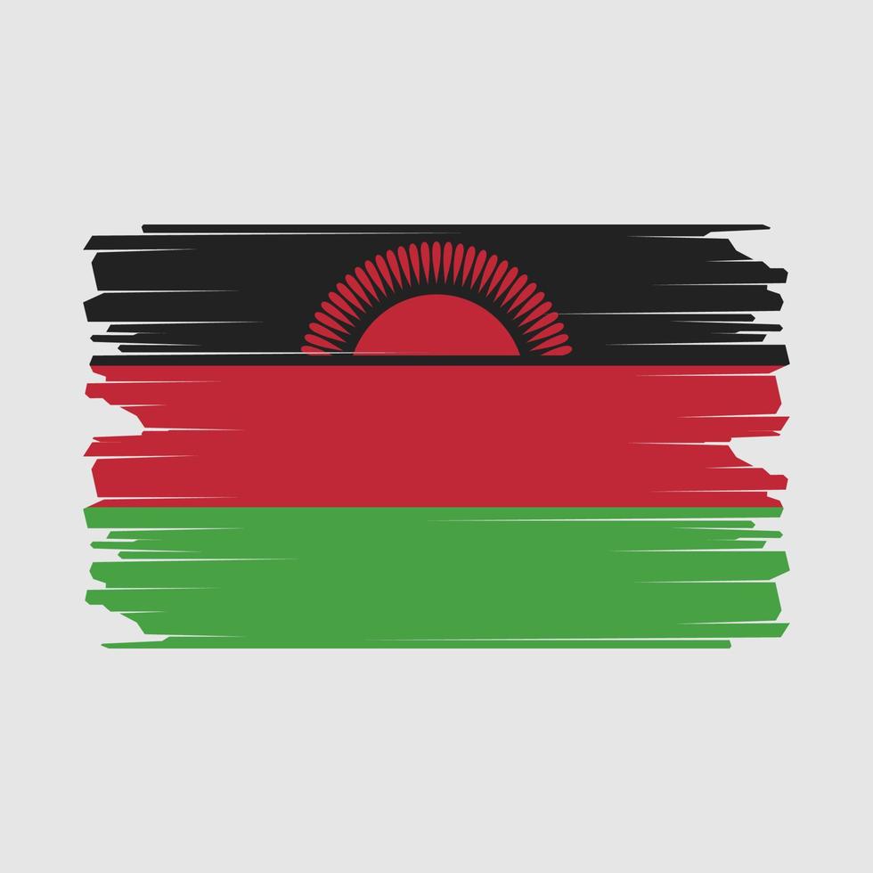 Malawi Flag Illustration vector