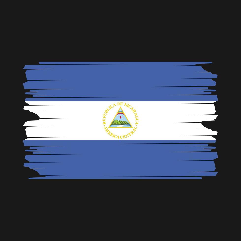 ilustración de la bandera de nicaragua vector