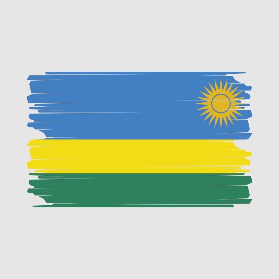 Rwanda Flag Illustration vector
