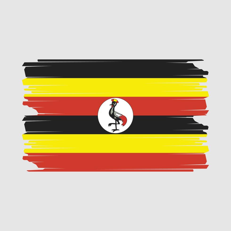 ilustración de la bandera de uganda vector