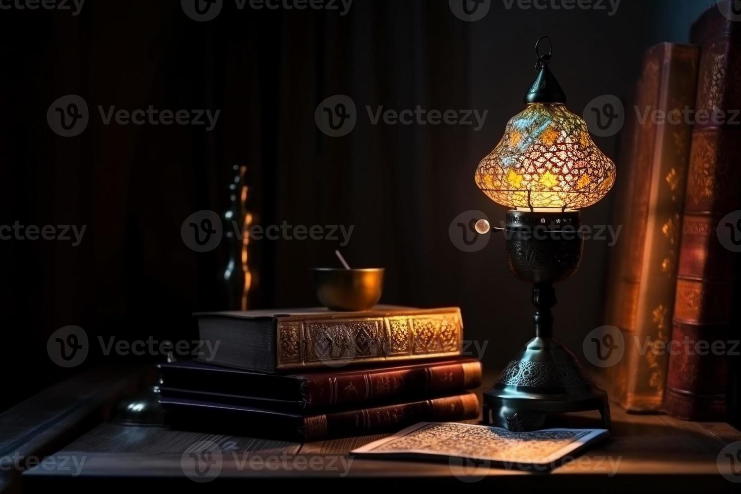 arabic islamic background ramadan kareem, eid mubarak AI photo