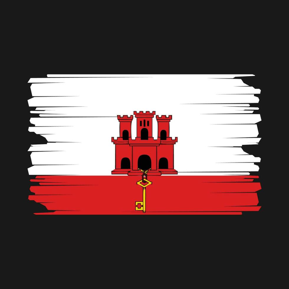 Gibraltar Flag Illustration vector