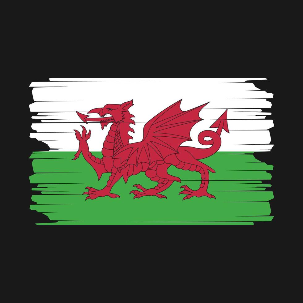 Wales Flag Illustration vector