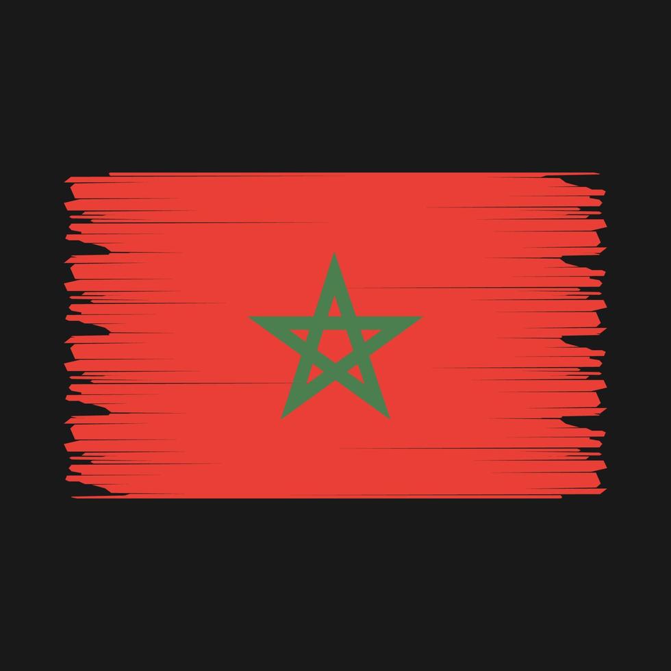 ilustración de la bandera de marruecos vector