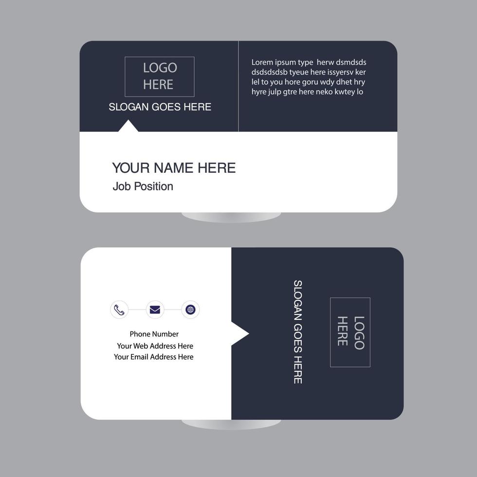 Visiting card template design vector illustration