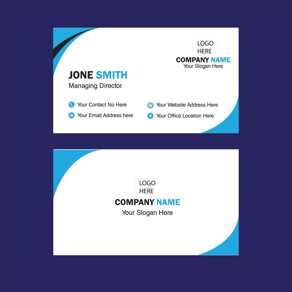 Business Card template design vector illustration for personal identity