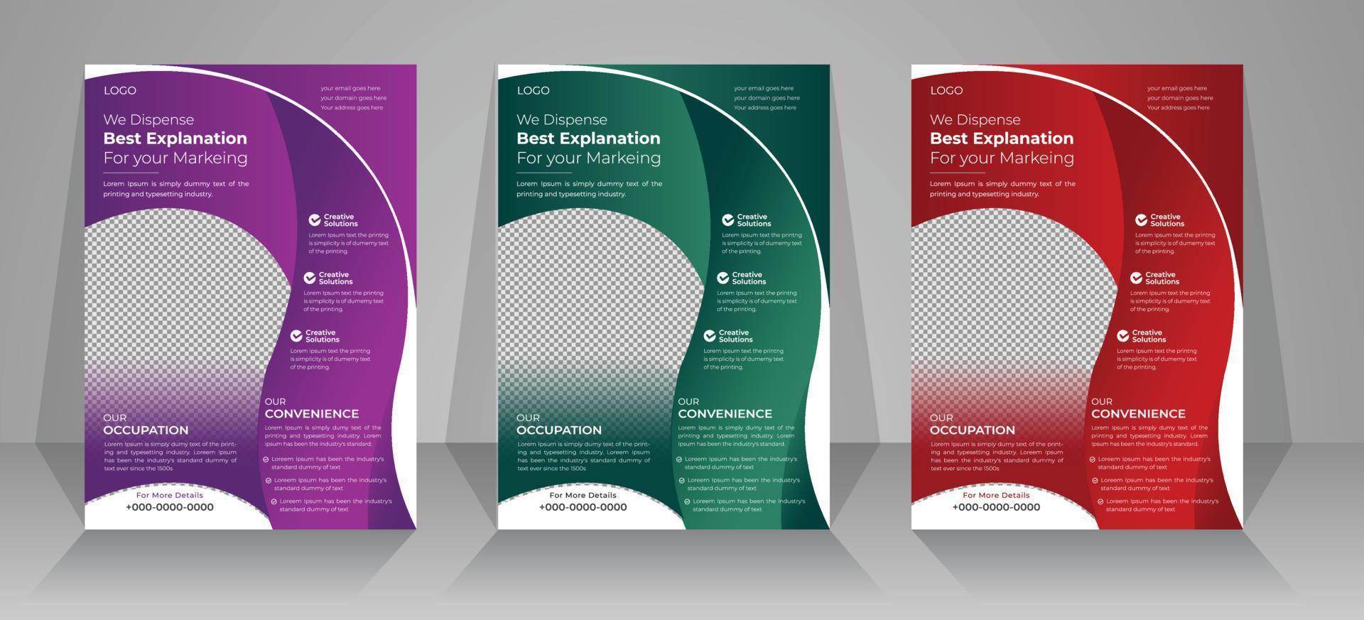 Professional flyer design templete vector