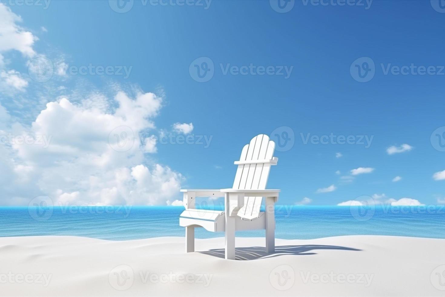 summertime beach AI photo