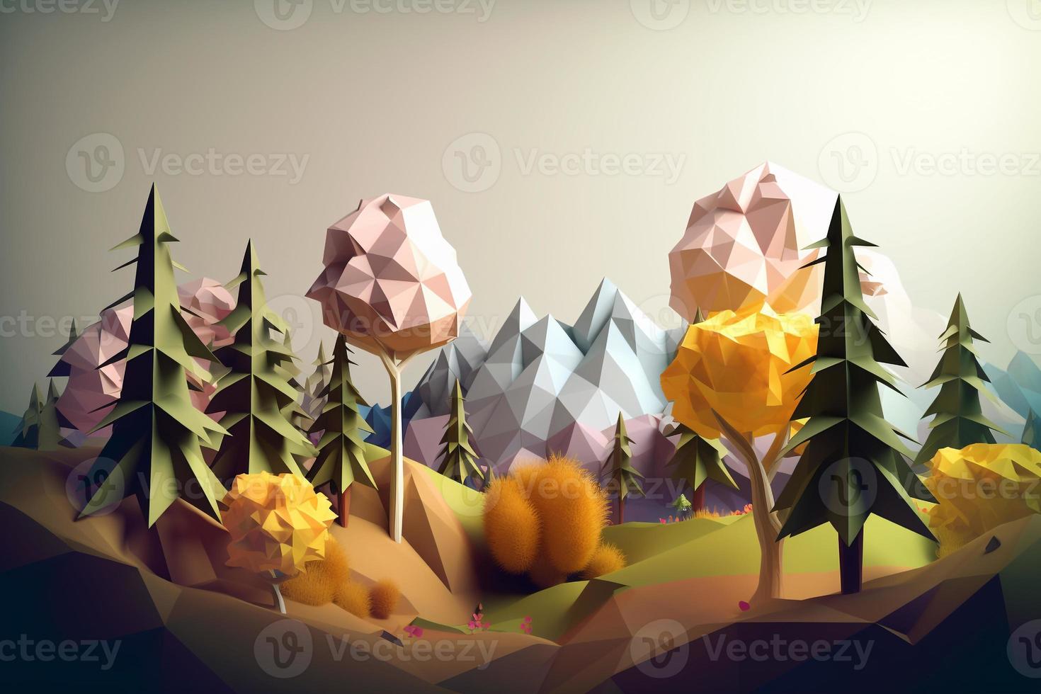 house hometown Lowpoly 3d AI photo