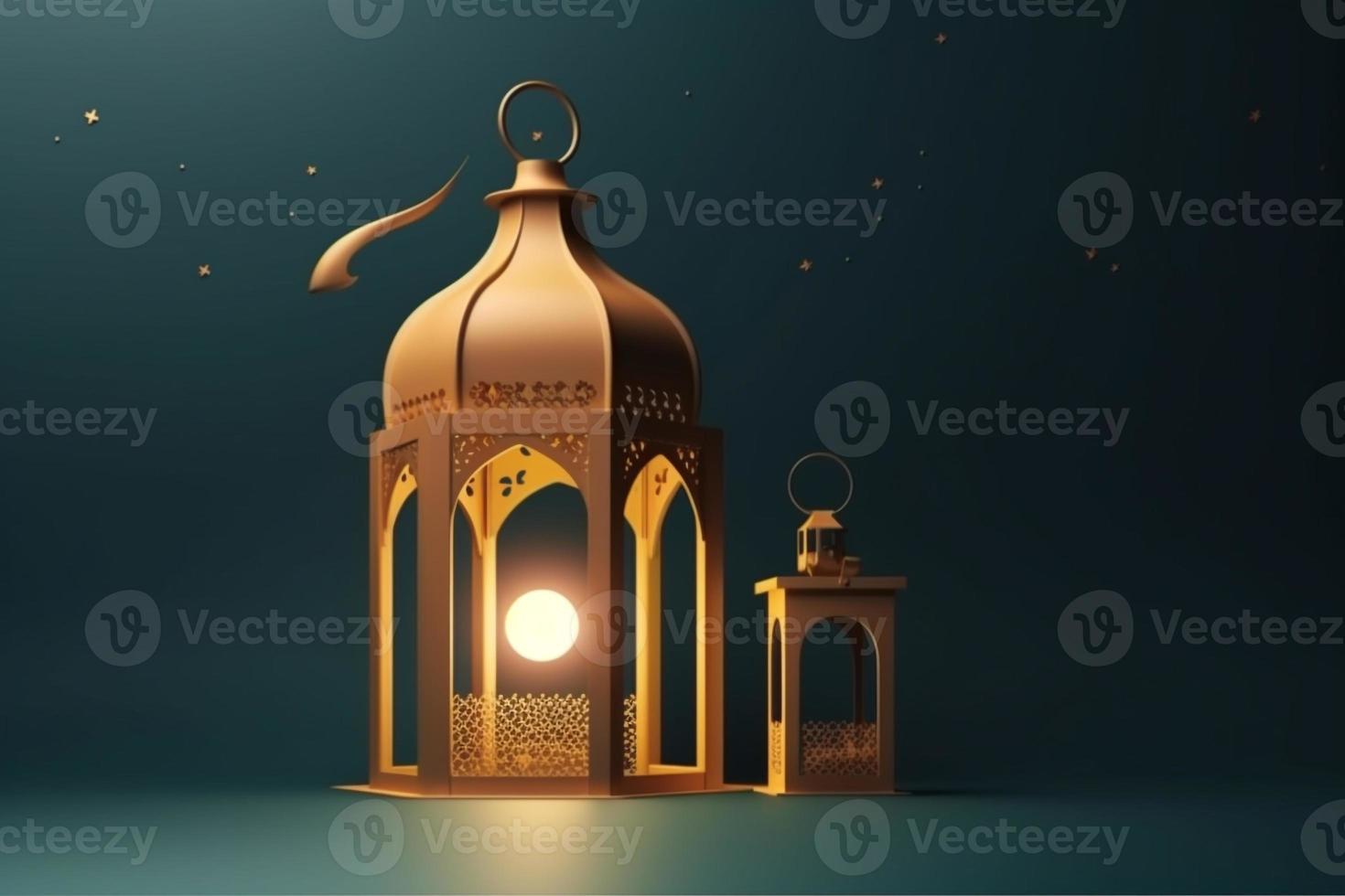 arabic islamic background ramadan kareem, eid mubarak AI photo