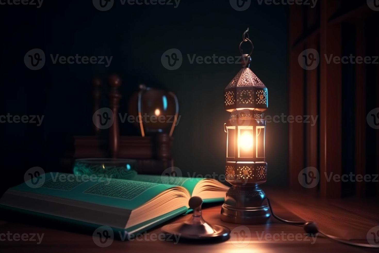 arabic islamic background ramadan kareem, eid mubarak AI photo