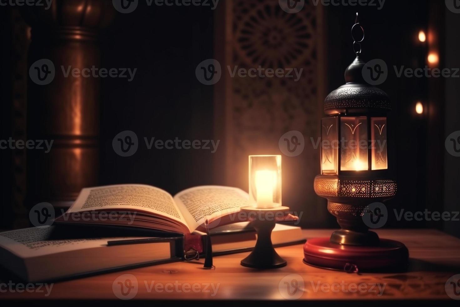 arabic islamic background ramadan kareem, eid mubarak AI photo