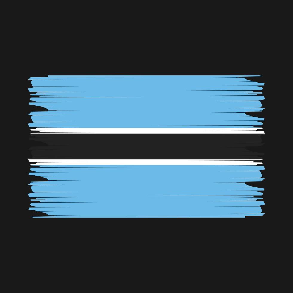 Botswana Flag Illustration vector