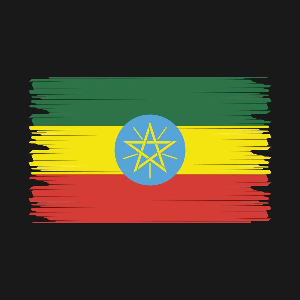 Ethiopia Flag Illustration vector