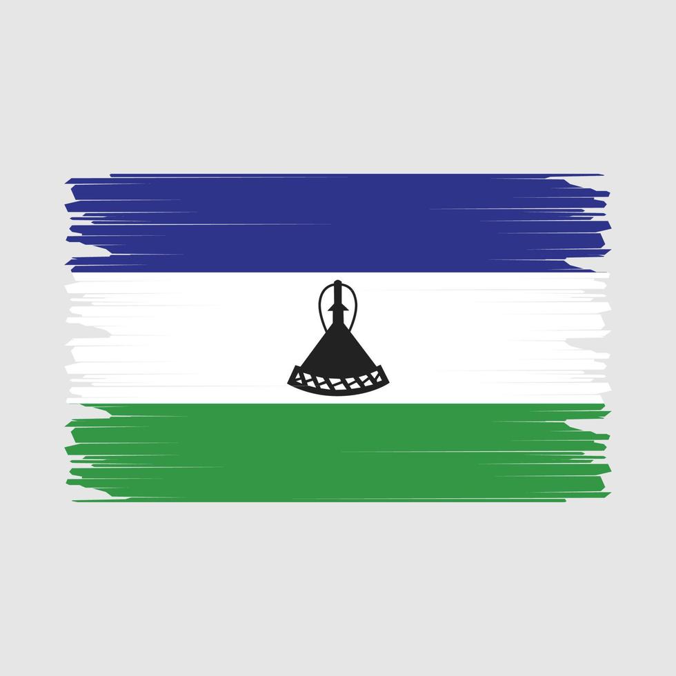 Lesotho Flag Illustration vector