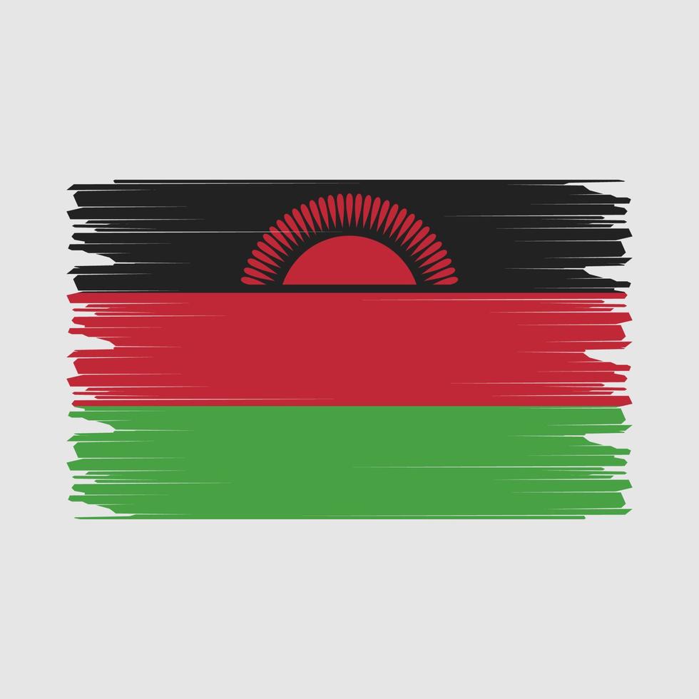 Malawi Flag Illustration vector