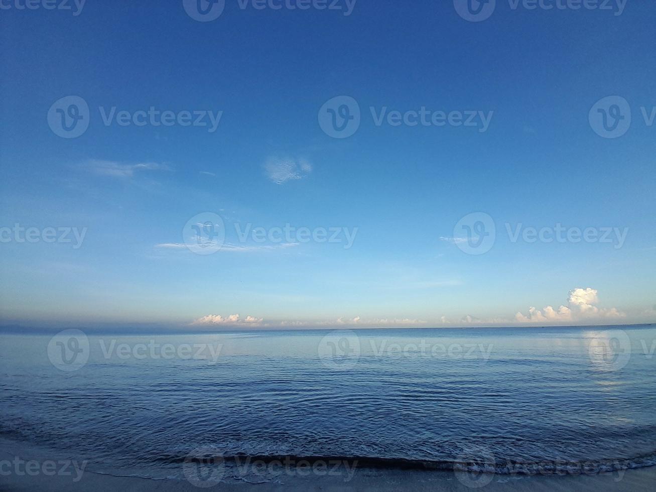 Morning atmosphere on a beach on the island of Lombok, Indonesia photo