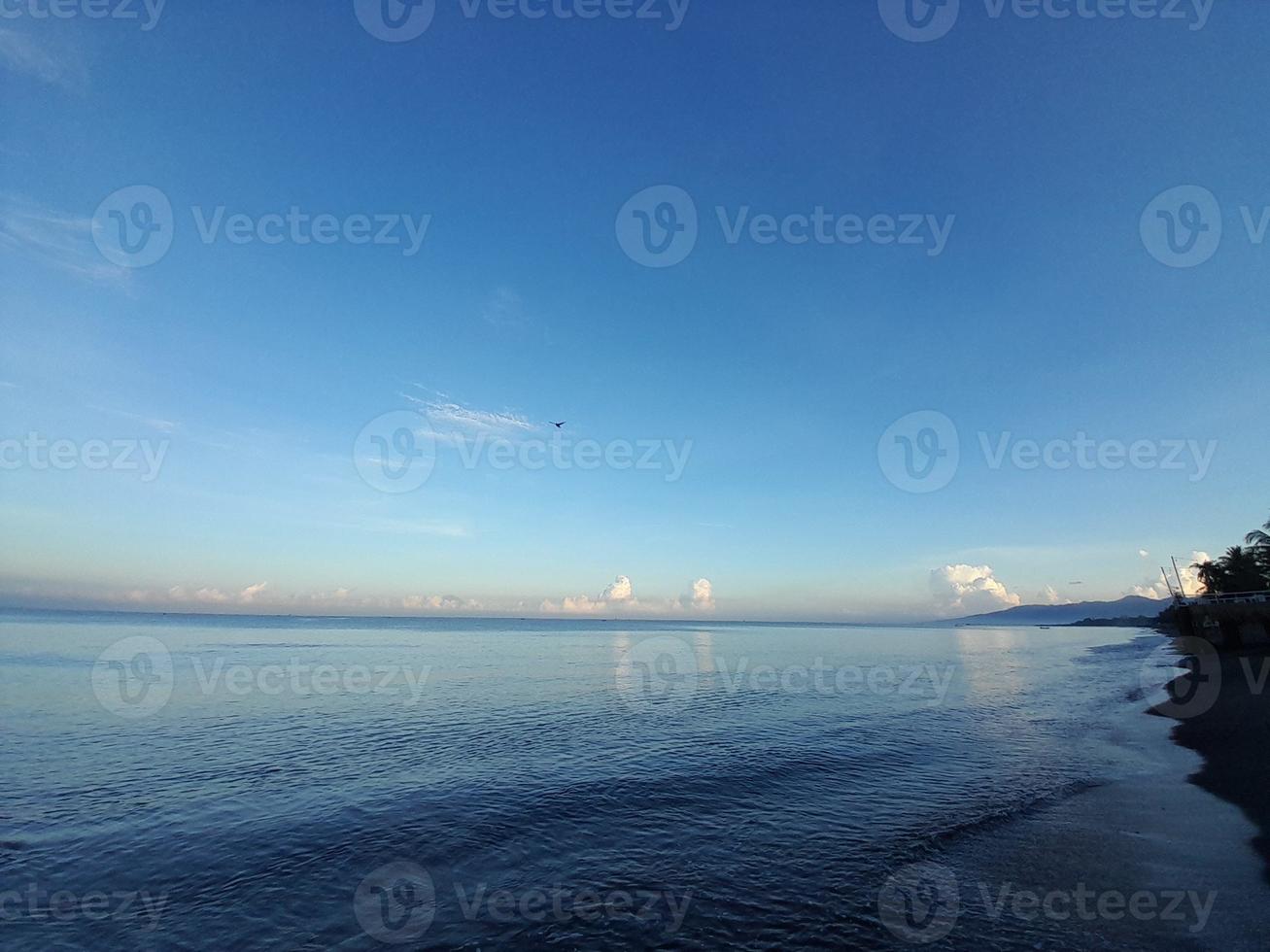 Morning atmosphere on a beach on the island of Lombok, Indonesia photo