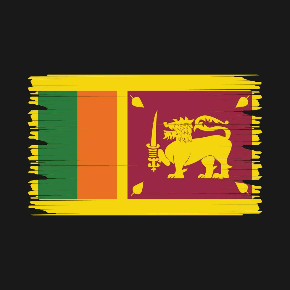 ilustración de la bandera de sri lanka vector