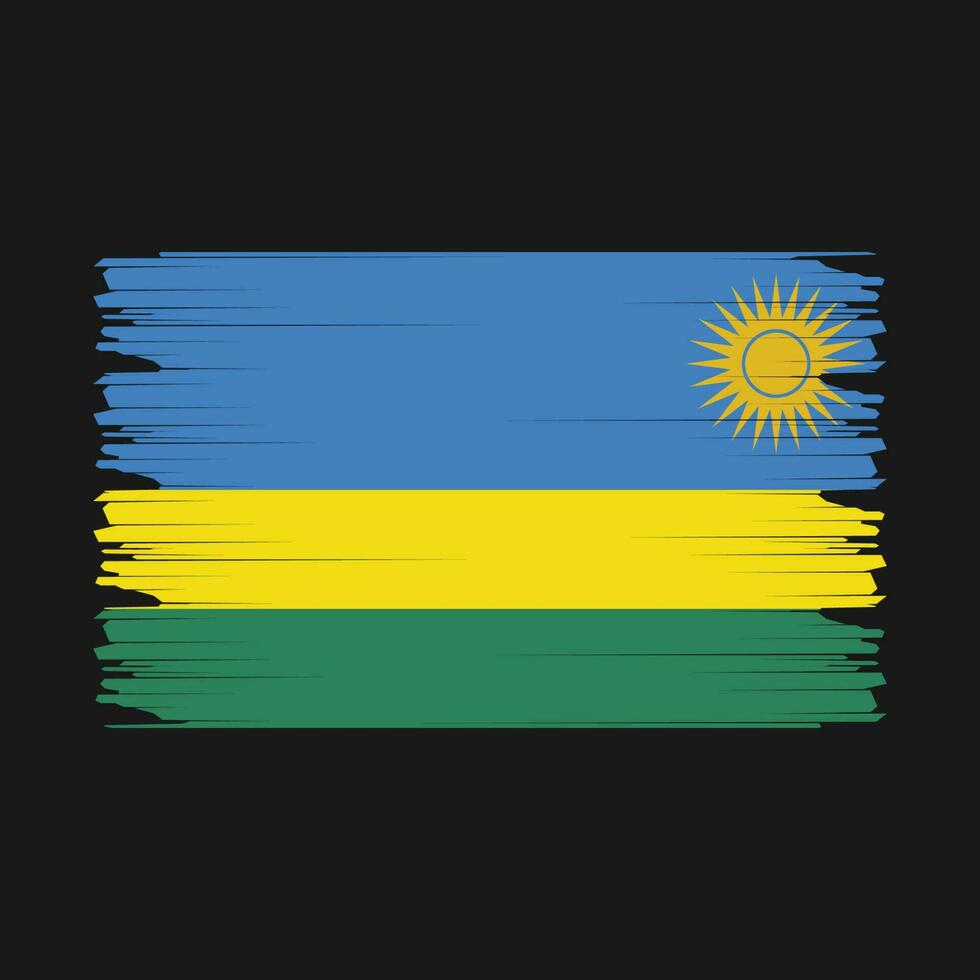 Rwanda Flag Illustration vector