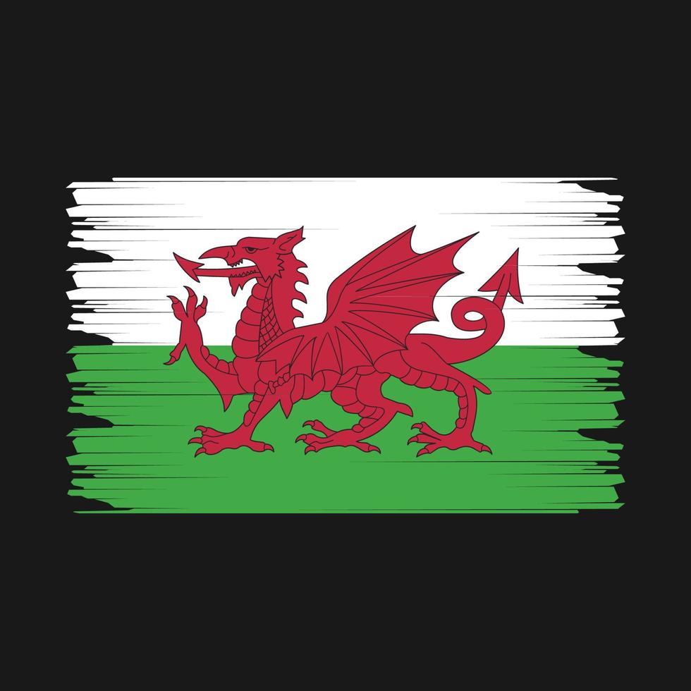 Wales Flag Illustration vector