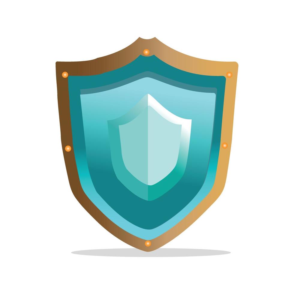 blue shield icon royalty free vector