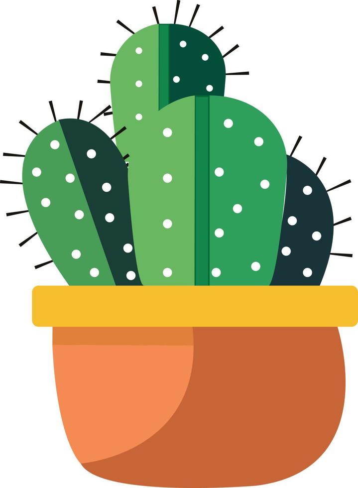 cactus color línea icono vector