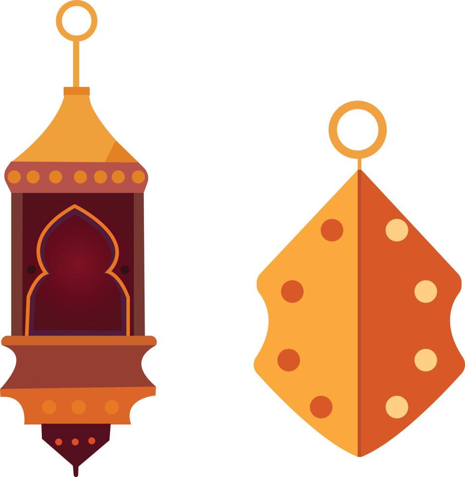 Ramadan Kareem lantern hanging vector