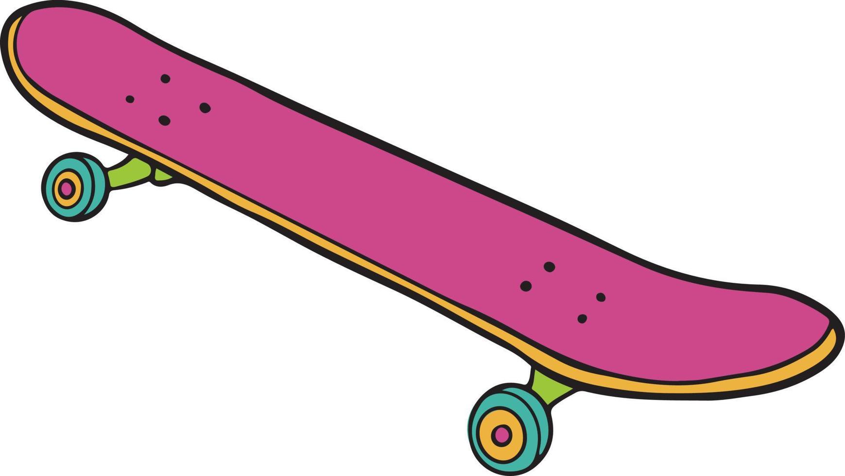 Skateboard hand drawn illustration vector