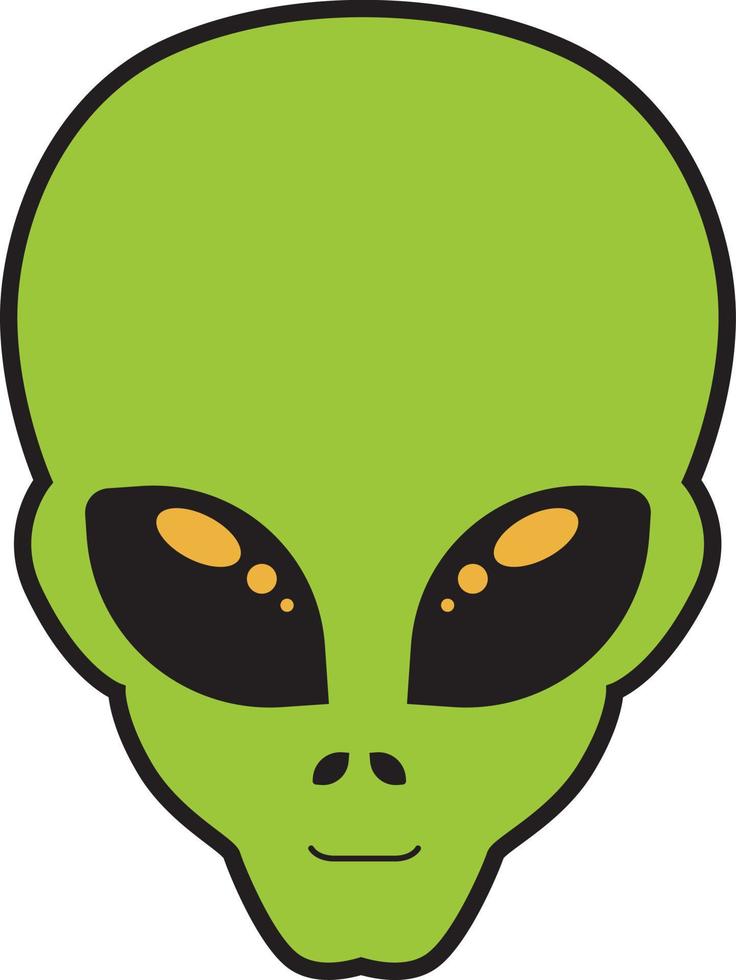 Aliens head illustration vector