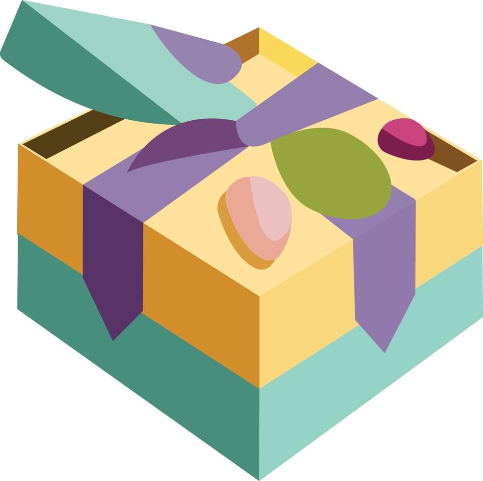 gift box 3d isometric isolated vector