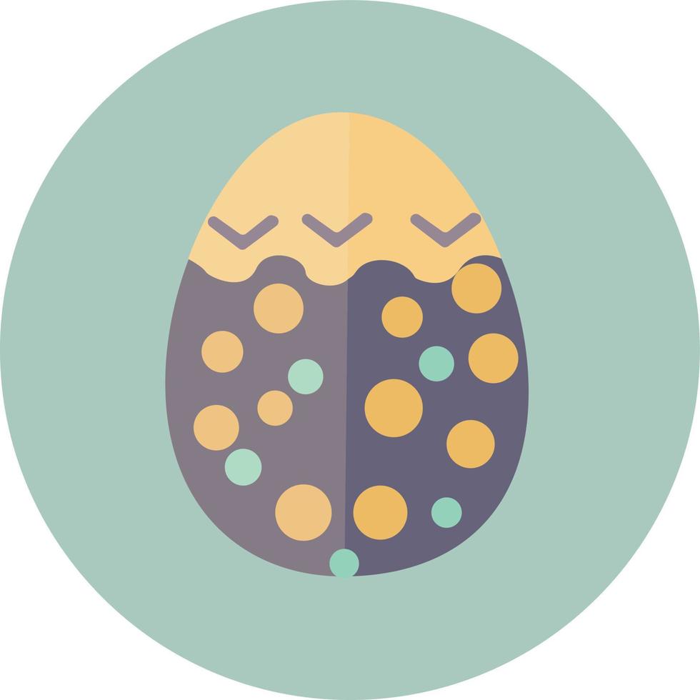 happy Easter blue and yellow egg icon vector